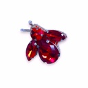 Broche abeille rouge