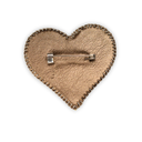 Broche Cœur Léopard finition argentée