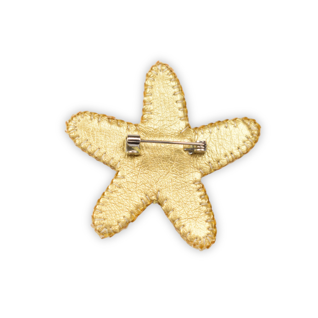 Nesican Broche Étoile de Mer Dorée