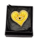 Nesican Broche Cœur Mystique Jaune