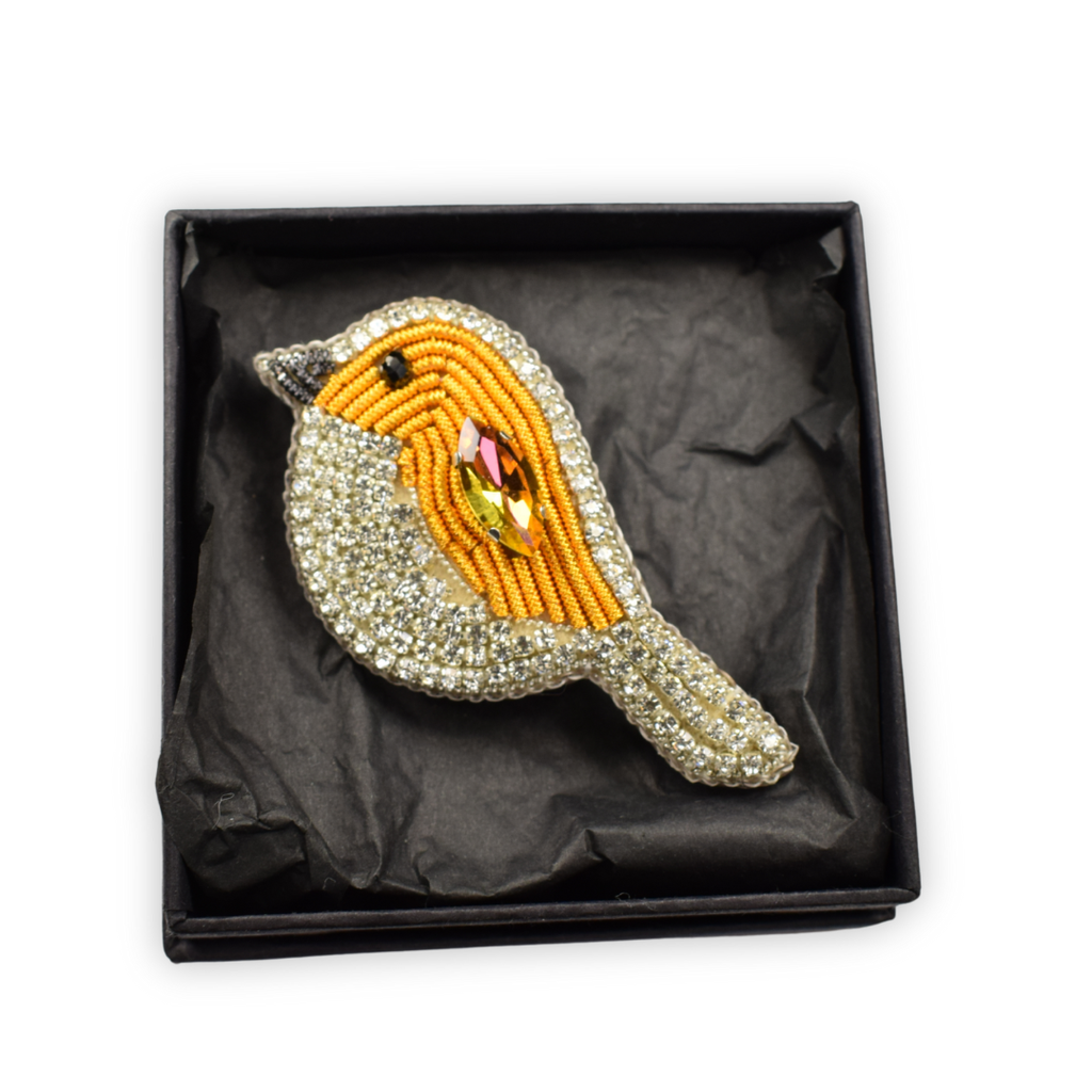 Broche Moineau Ambré Nesican
