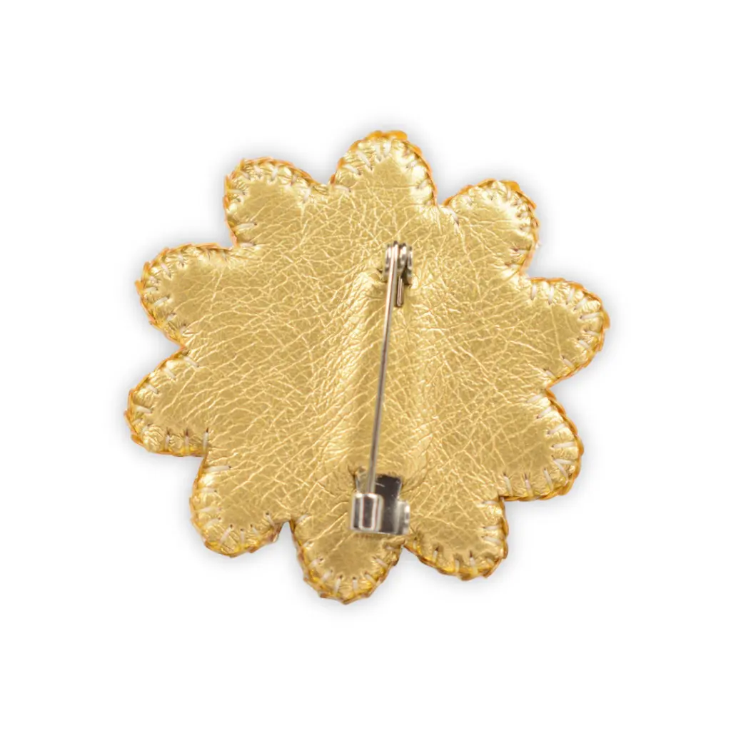 Nesican - Broche Fleur Rose – Finition dorée (2).webp