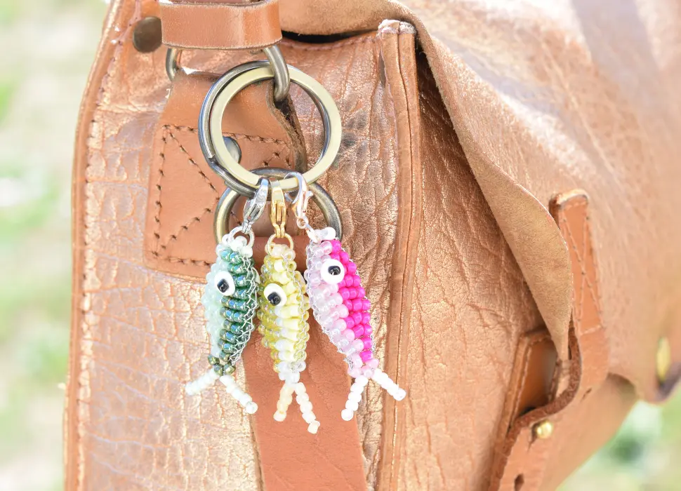 Nesican - Porte-clés _ Charms – Poisson perlé.webp