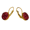 Boucles d'oreilles dormeuse rose