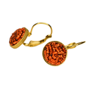 Boucles d'oreilles dormeuse orange