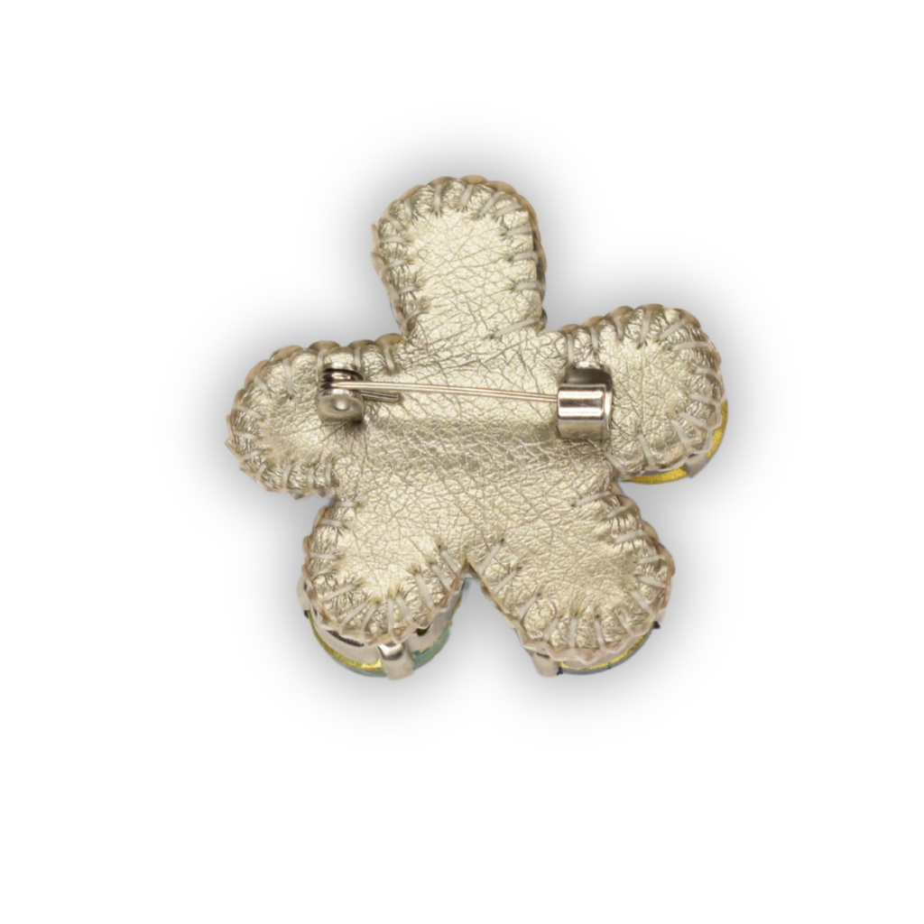 Nesican Broche Fleur Cristalline verso