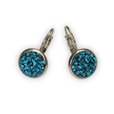 Boucles d'oreilles dormeuse bleue