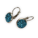 Boucles d'oreilles dormeuse bleue