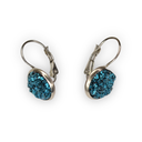 Boucles d'oreilles dormeuse bleue