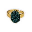 Bague ovale verte