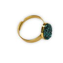 Bague ovale verte