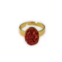 Bague ovale rouge