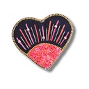 Broche - Cœur aurore rouge