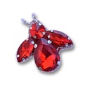 Broche - Abeille rouge