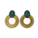 Boucles d'oreilles chandelier bleue