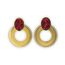 Boucles d'oreilles chandelier framboise
