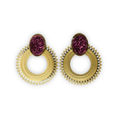 Boucles d'oreilles chandelier violet