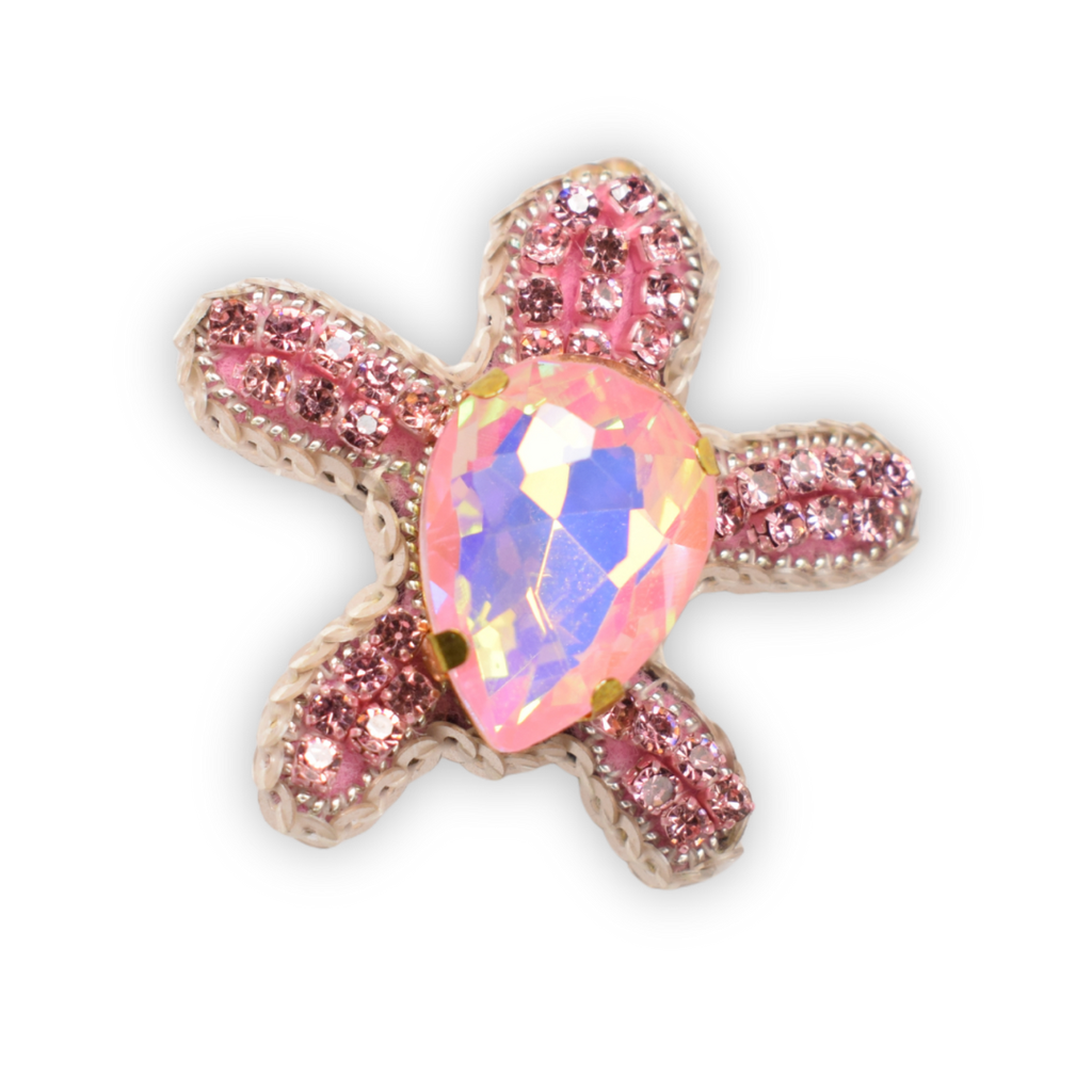 Broche - Tortue rose