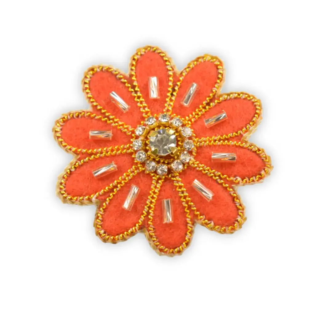 Broche Fleur Orange