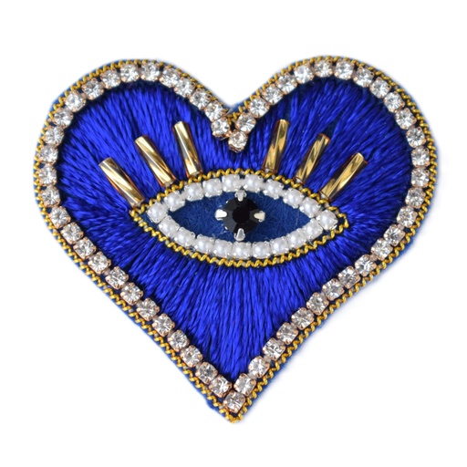 Broche - Cœur Mystique Bleu Royal