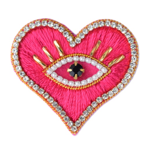 Broche - Cœur Mystique Rose