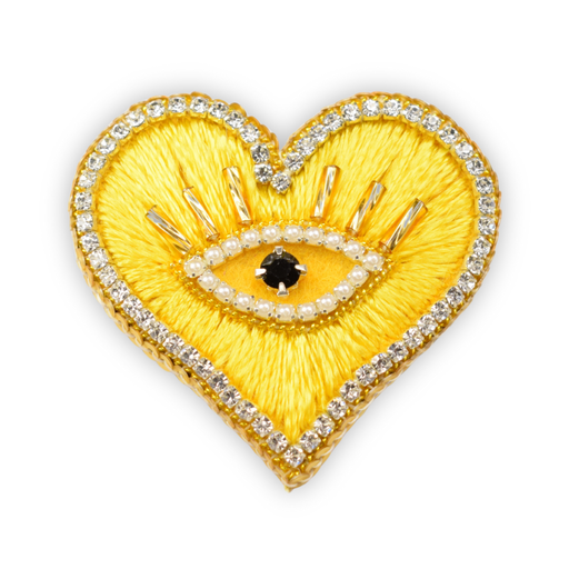 Broche - Cœur Mystique Jaune