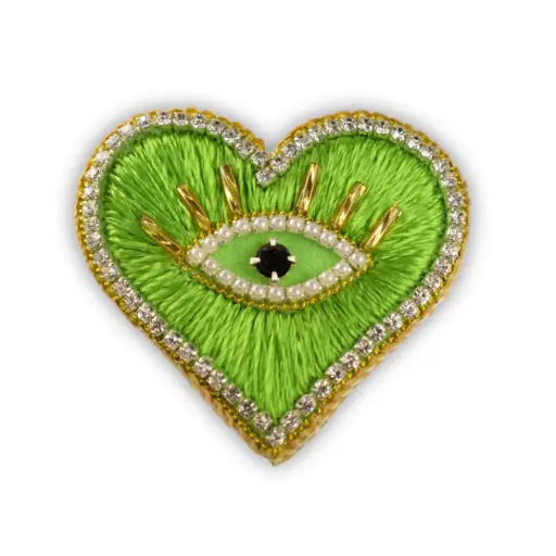 Broche - Cœur Mystique Vert